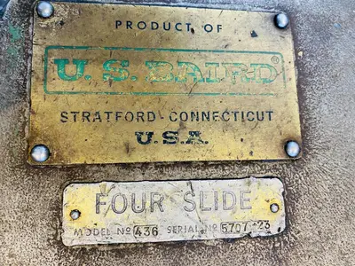 1/4" X 36" US BAIRD MODEL #4-36 FOUR SLIDE WIRE FORMING MACHINE: STOCK #10473