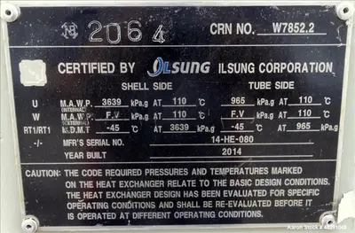 Used ILSUNG CORPORATION AEL Heat Exchangers Illinois US | Aaron Equipment #85134