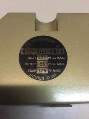 Used Norgren R40-227-BNEA  450psig In 15psig Out Warranty Fast Shipping