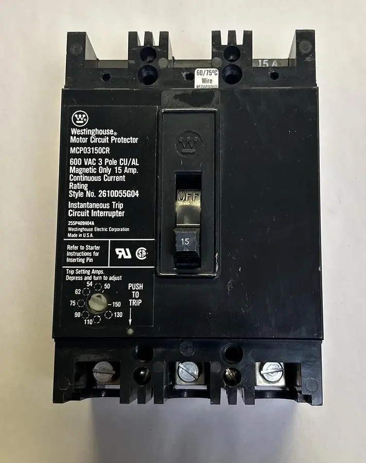 Used WESTINGHOUSE MCP03150CR Miscellaneous Equipment (Electrical & Power) Ohio US | Surplus Asset Holdings #1243209