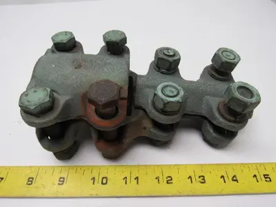 1-7/8" x 1"  Straight Bolt Cable Connector Bronze Lug Tap Splice Adapter