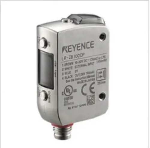 Keyence LR-ZB100CP Self-Contained CMOS Laser Sensor, Rectangular w/M8, 100 mm [New]