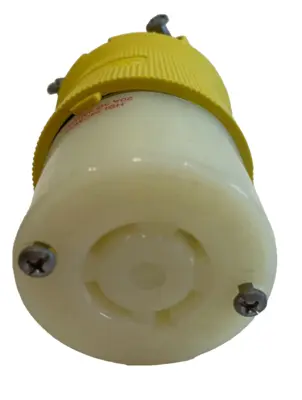 NEW HUBBELL HBL24CM33 LOCKING CONNECTOR 20AMP 480VAC