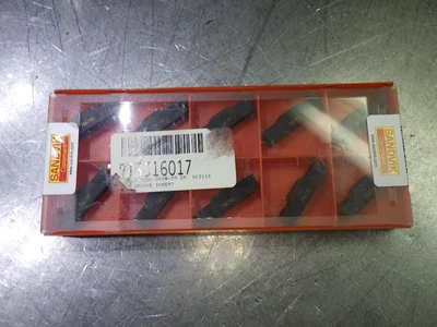 Sandvik Carbide Grooving Inserts QTY10 N123L2-0800-0008-TM 3115 (LOC1366A)