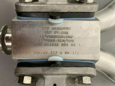 USED ITT ADVANTAGE 316L 90 PSI DIAPHRAGM ACTUATOR W/ 1 1/2" SANITARY FITTINGS