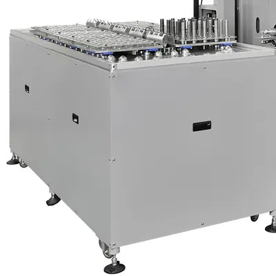 Multi-pallet customized workpiece template rotary work stocker