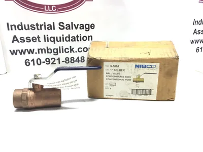 NIBCO S-580A 1″ Solder Ball Valve Brass Body Conventional Port – 6 pcs/bx