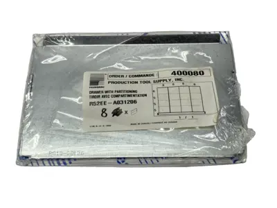 USED ROUSSEAU METAL DRAWER WITH PARTITIONING PKG OF 8
