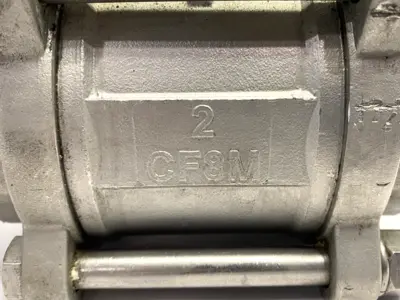 Stainless Steel Ball Valve 2" CF8M 14mm Square Stem Size 1000WOG F05/F07 - Used