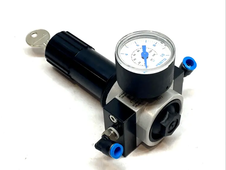 Used FESTO PRESSURE REGULATOR G1/8 0.5-7BAR PANEL MOUNT 194606 Air Pressure Regulators | Maverick Industrial Sales #1104275
