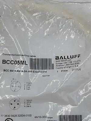 New | in-Stock BALLUFF BALLUFF BCC05ML Cable & Wire | ND Industrial Surplus #1214165