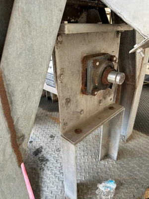 10" x 18' Thomas Screw Conveyor, Stainless 1 HP, Knife Valves