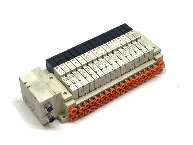 Used SMC Pneumatic Manifold w/ SV1100-5FU Solenoid Valves Solenoid Valves Michigan US | Maverick Industrial Sales #1395625
