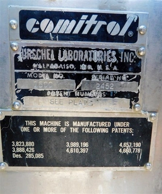 Used URSCHELL _UNKNOWN_ Grinders / Shredders - Food Connecticut US | DMC Industries #1281945