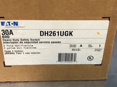 New | in-Stock EATON DH261UGK Switchgears Ohio US | HGR 24 #1278500