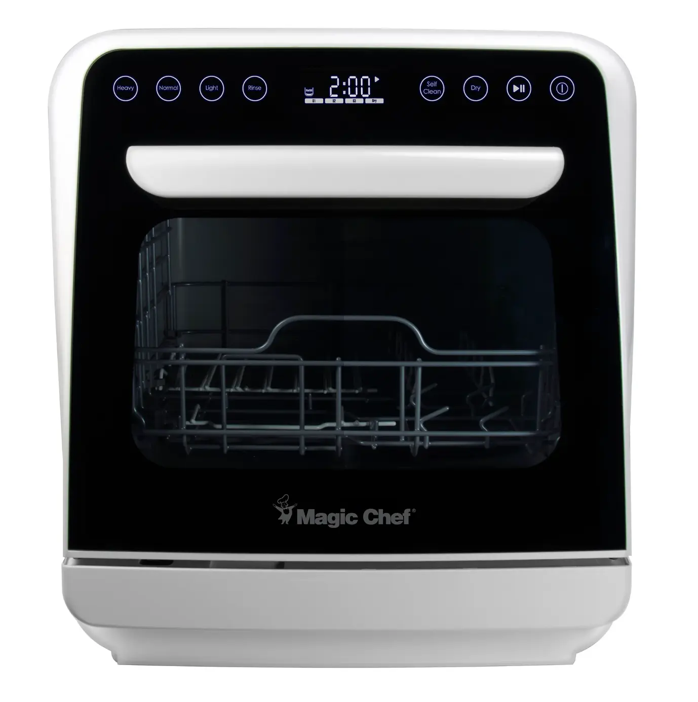 Magic Chef MINI COUNTERTOP DISHWASHER IN WHITE WITH 3-PLACE SETTING CAPACITY