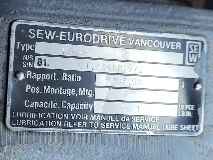 Used SEW-EURODRIVE FA60A Gearboxes British Columbia CA | Lenmark #268286