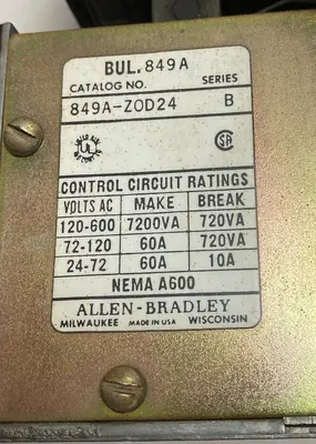 USED ALLEN-BRADLEY 849A-Z0D24