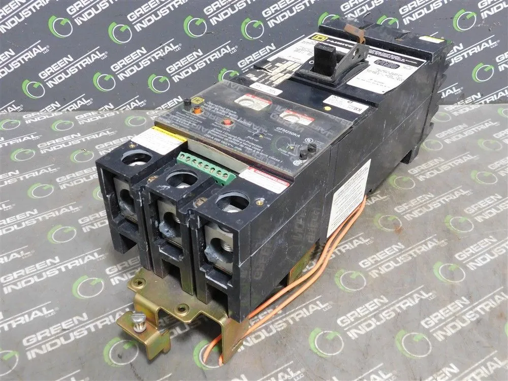 Square D KI36225G I-Limiter Circuit Breaker & GFM250KA Ground Fault Module Used
