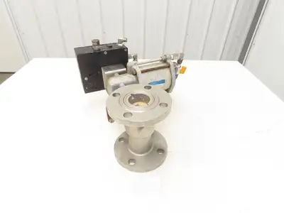 Jamesbury 2" 5150 316SS Ball Valve Flanged w/Pneumatic Actuator & Positioner