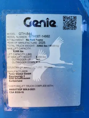 USED 2025 GENIE GTH844