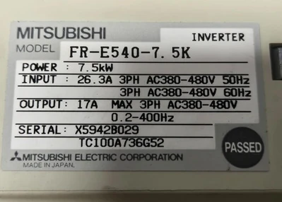 MITSUBISHI FR-E540-7.5K FRE54075K INVERTER DRIVE 7.5KW Freqrol E500