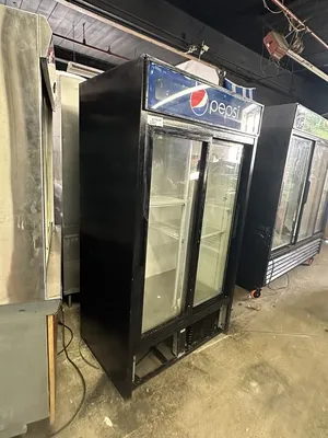 174-0216 True GDM-37 Double Sliding Glass Door Self Contained Cooler