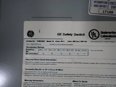 Used GE THN3362 Disconnects Ohio US | HGR 24 #801820