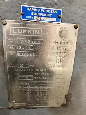 Lufkin Gear Reducer Model N120AC (Rebuilt)