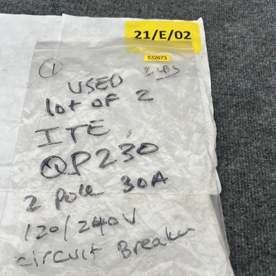 Used ITE QP230 Circuit Breakers California US | Davliegogo LLC #1707083