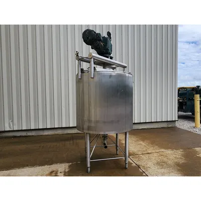 Used APV Crepaco Stainless Steel Jacketed Sweep Scraper Mix Tank - 400 Gallon