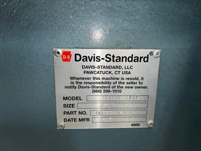 75mm Davis Standard “Super Blue” Extruder 24:1 – Air Cooled 2013