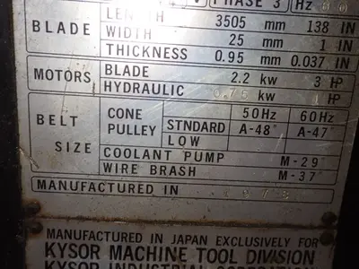 USED 1978 KYSOR MACHINE TOOL DIVISION HA250