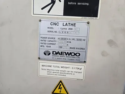 1999 DAEWOO Lynx 200A CNC Lathes. | 520 Machinery Sales LLC (4)