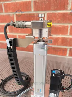 Used FESTO DNCE-32-100-BS-"3"P-Q SIZE 32 STANDARD CYLINDER W/MITSUBISHI MOTOR Electronics & Components California US | Equipment Lab #1466097