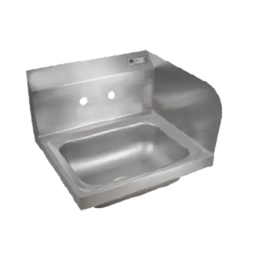 John Boos PBHS-W-1410-SSR Splash Mount Hand Sink w/ Right-Side Splash, 4" On-Center, 14x10x5" Bowl