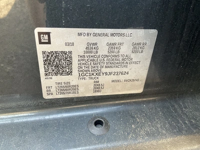 USED 2018 CHEVROLET SILVERADO 2500HD