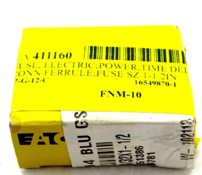NEW LOT OF 9 BUSSMANN FNM-10 FUSES FNM10