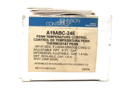 NEW JOHNSON CONTROLS A19ABC-24E TEMPERATURE CONTROL A19ABC24E