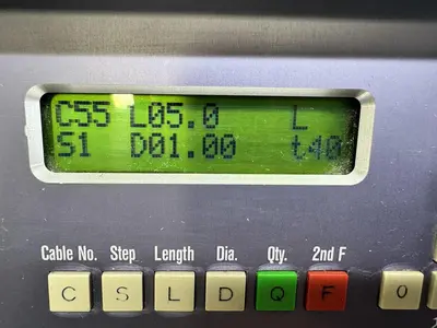 USED SCHLEUNIGER MP257 PROGRAMMABLE COAXIAL CABLE STRIPPING MACHINE