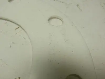 PTFE  Size 4 Pipe Gaskets W/8 Bolt Holes 4.5" ID X 1/8" Thick
