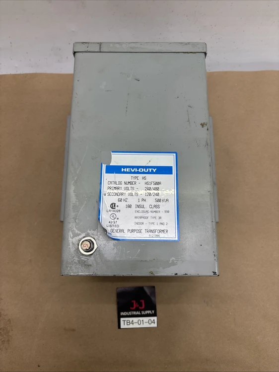 Used Hevi-duty HS1F500A Transformers Indiana US | J&J Industrial Supply #1232756