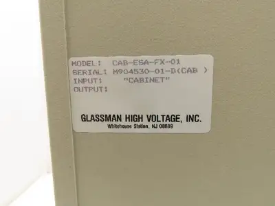 Glassman High Voltage CAB-ESA-FX-01  5-Slot Card Rack PLC Chassis Cabinet