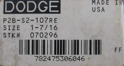 NEW DODGE 070296 PILLOW BLOCK BEARING 1-7/16" BORE P2B-S2-107RE