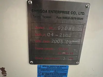 USED 2005 SHINGDA ENTERPRISE CO, LTD SD-920HE