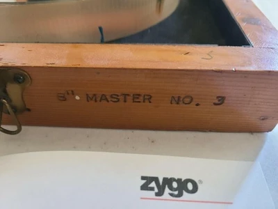 8" Optical Flat Fused Quartz Master No. 3 Accuracy 1/4 Wave