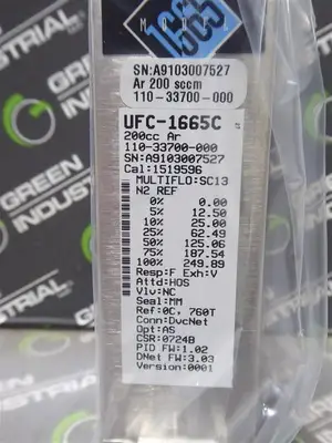 Unit / Celerity UFC-1665C Digital Metal Seal 200cc Ar Multiflo SC13 New NIB
