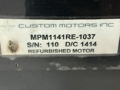 USED CUSTOM MOTORS INC MPM1141RE-1037
