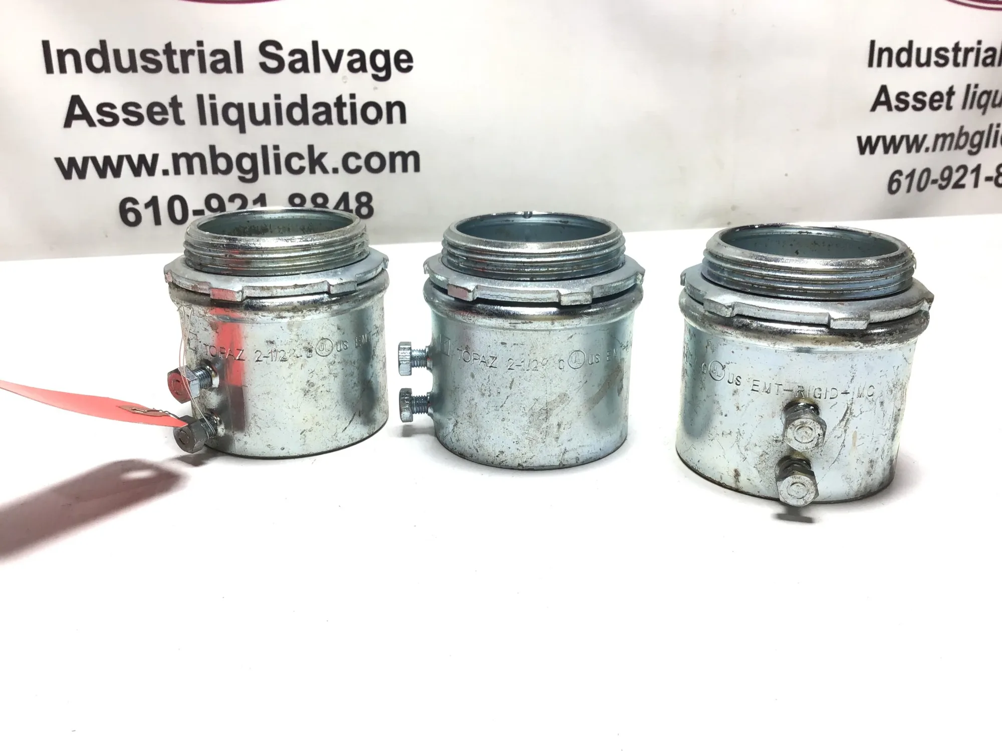 Topaz 637S 2-1/2” Steel Set Screw EMT/Rigid Conduit Connector