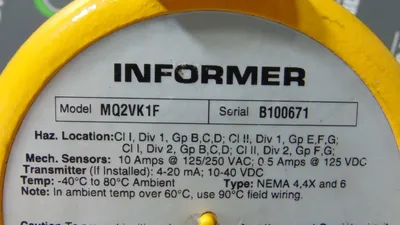 StoneL MQ2VK1F Informer Valve Position Sensor Used